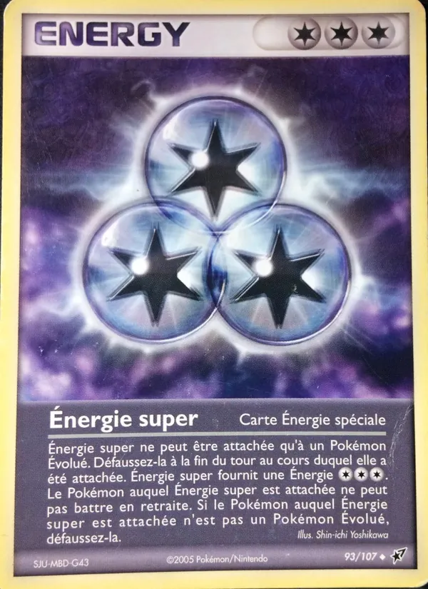 Carte Énergie super de l'extension EX Deoxys, numéro 93/107