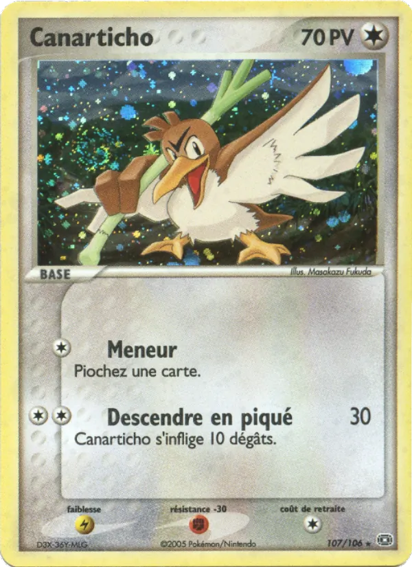 Carte Canarticho de l'extension EX Émeraude, numéro 107/106