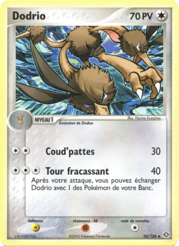 Carte Dodrio de l'extension EX Émeraude, numéro 26/106