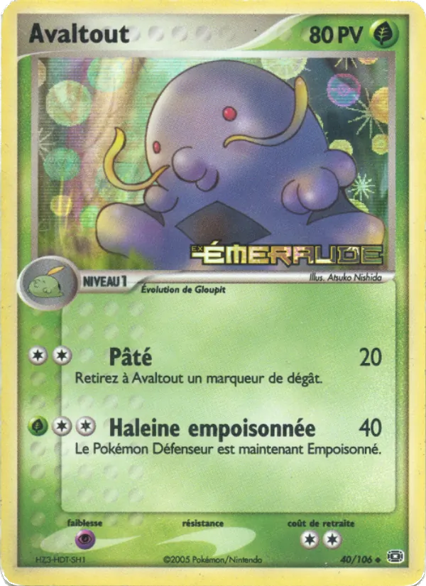 Carte Avaltout de l'extension EX Émeraude, numéro 40/106