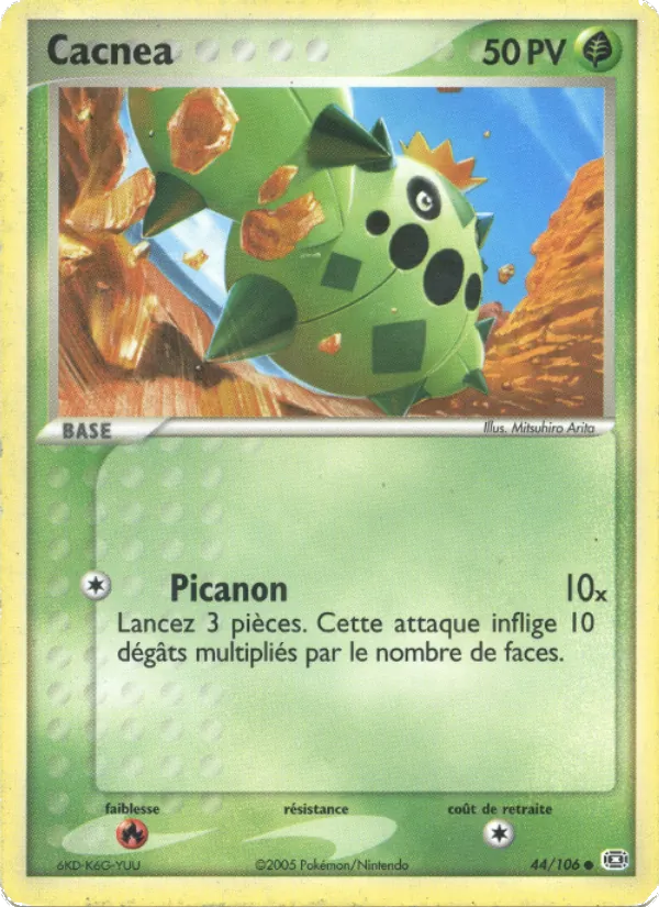 Carte Cacnea de l'extension EX Émeraude, numéro 44/106
