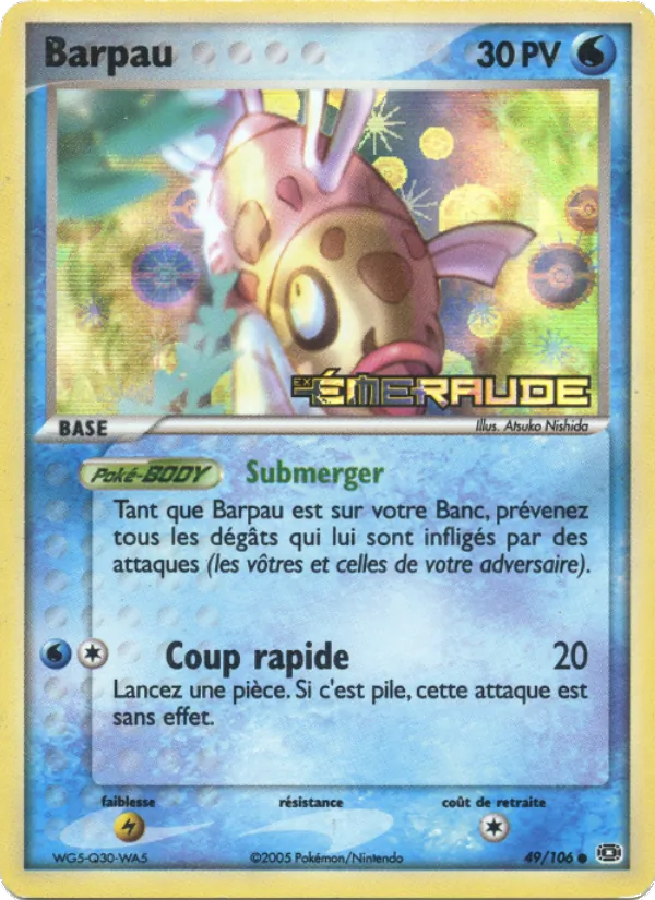 Carte Barpau de l'extension EX Émeraude, numéro 49/106