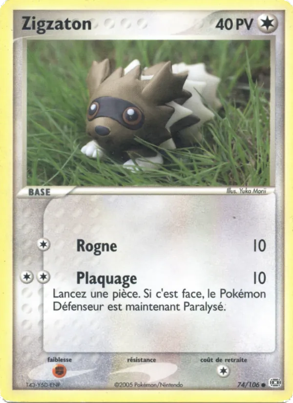 Carte Zigzaton de l'extension EX Émeraude, numéro 74/106