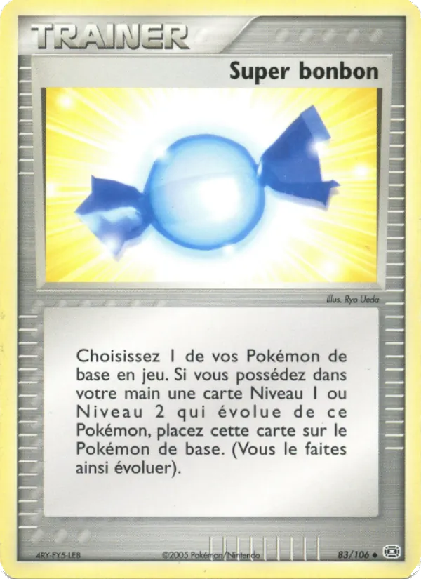 Carte Super bonbon de l'extension EX Émeraude, numéro 83/106