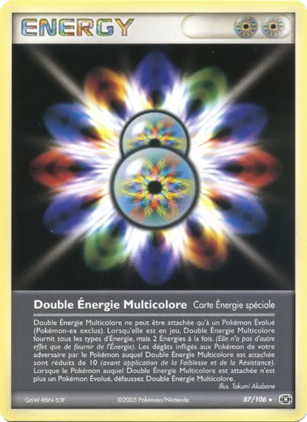 Carte Double Énergie Multicolore de l'extension EX Émeraude, numéro 87/106
