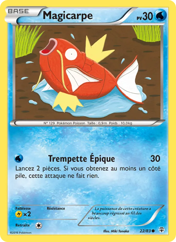 Carte Magicarpe de l'extension Générations, numéro 22/83