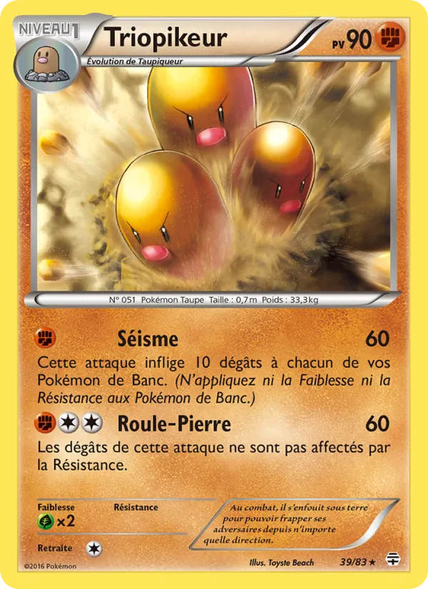 Carte Triopikeur de l'extension Générations, numéro 39/83