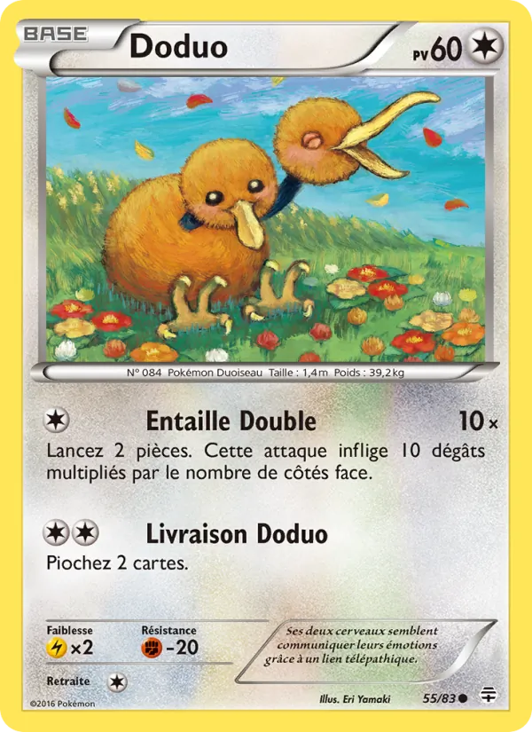 Carte Doduo de l'extension Générations, numéro 55/83