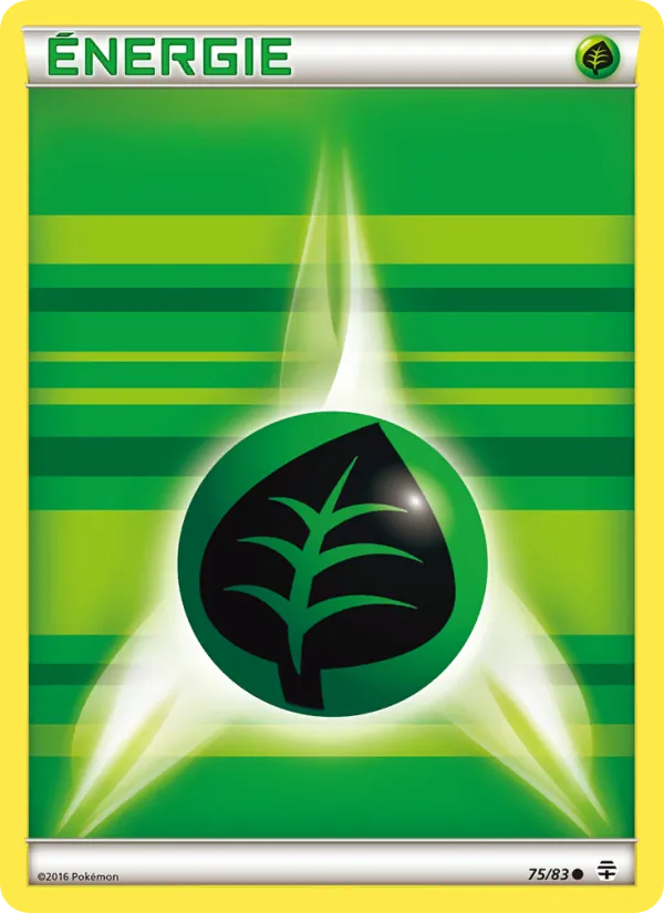 Carte Énergie Grass de base de l'extension Générations, numéro 75/83
