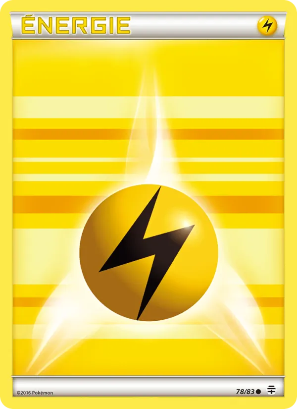 Carte Énergie Lightning de base de l'extension Générations, numéro 78/83