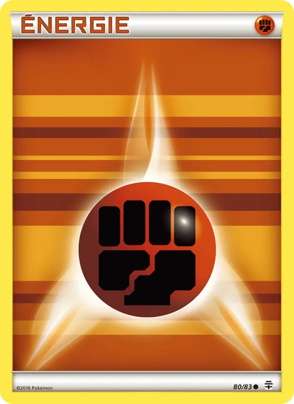 Carte Énergie Fighting de base de l'extension Générations, numéro 80/83