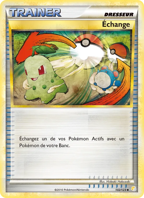 Carte Échange de l'extension HeartGold SoulSilver, numéro 102/123