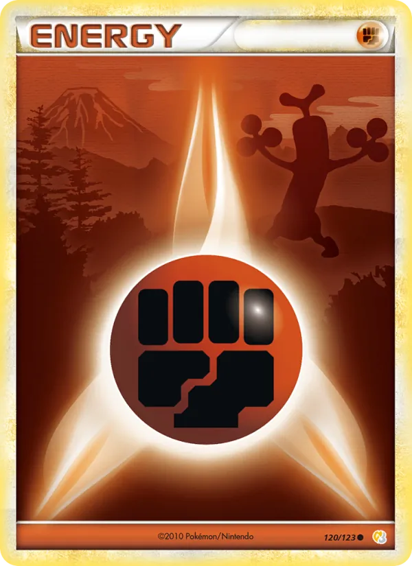 Carte Énergie Combat de l'extension HeartGold SoulSilver, numéro 120/123