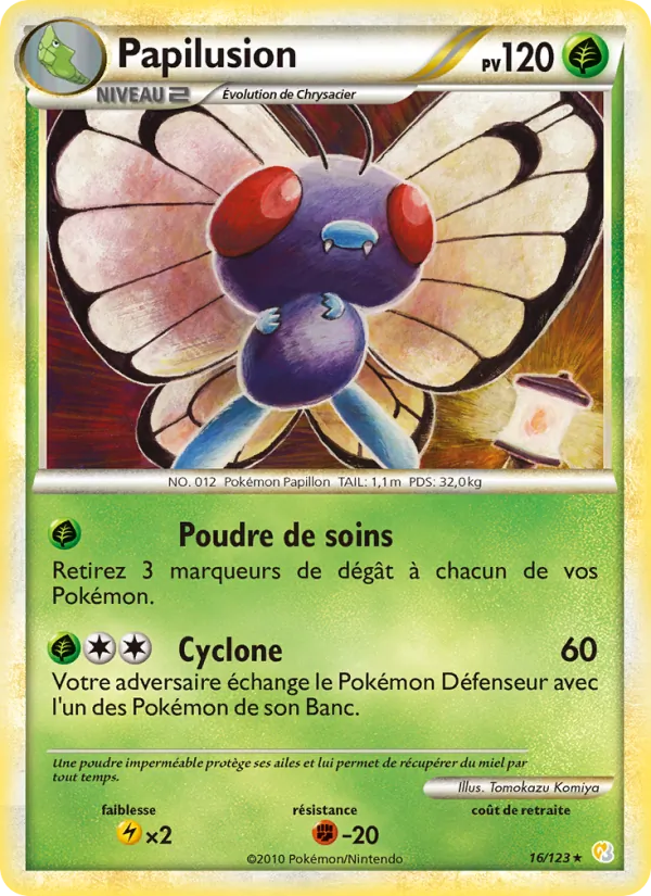 Carte Papilusion de l'extension HeartGold SoulSilver, numéro 16/123
