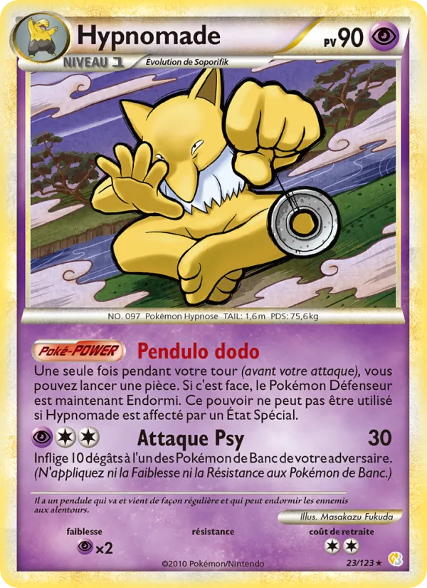 Carte Hypnomade de l'extension HeartGold SoulSilver, numéro 23/123