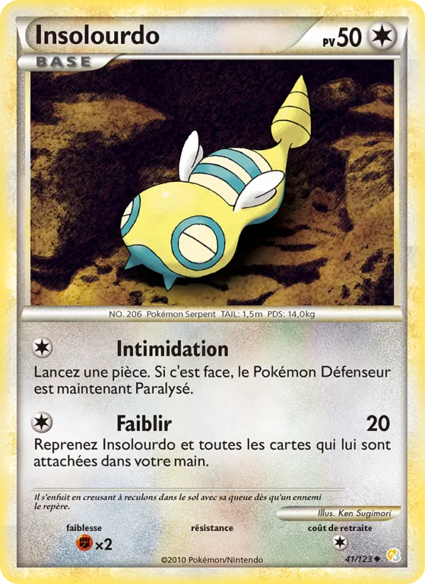 Carte Insolourdo de l'extension HeartGold SoulSilver, numéro 41/123