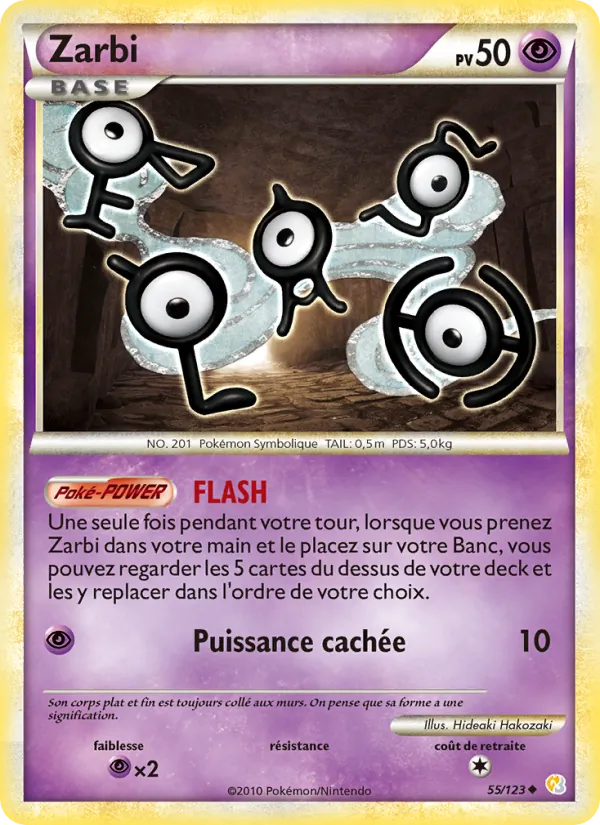 Carte Zarbi de l'extension HeartGold SoulSilver, numéro 55/123