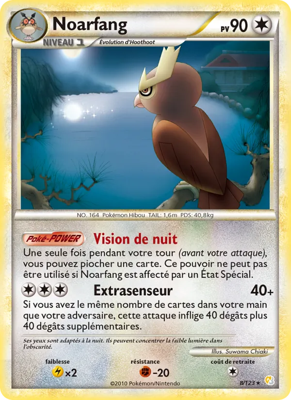 Carte Noarfang de l'extension HeartGold SoulSilver, numéro 8/123
