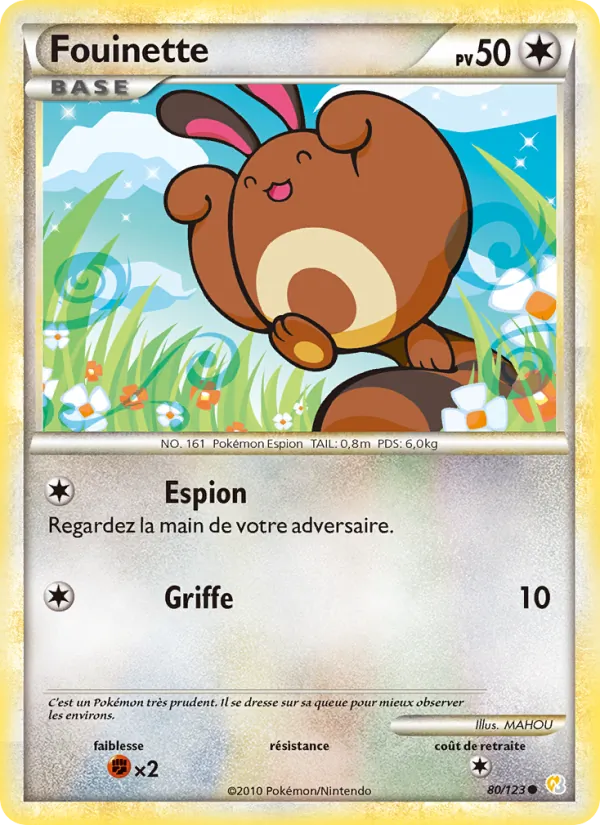 Carte Fouinette de l'extension HeartGold SoulSilver, numéro 80/123