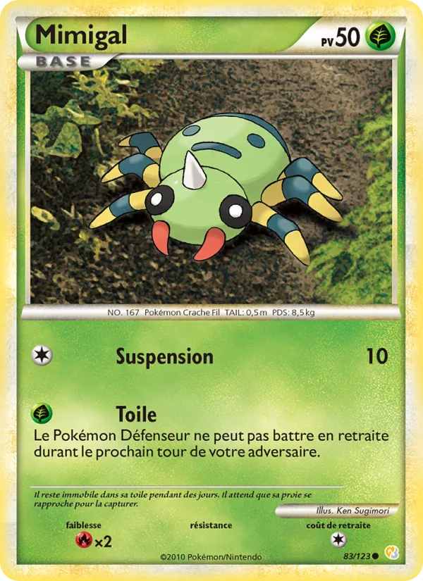 Carte Mimigal de l'extension HeartGold SoulSilver, numéro 83/123