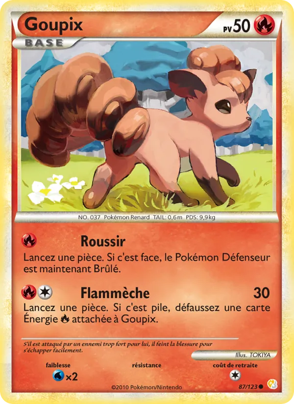 Carte Goupix de l'extension HeartGold SoulSilver, numéro 87/123