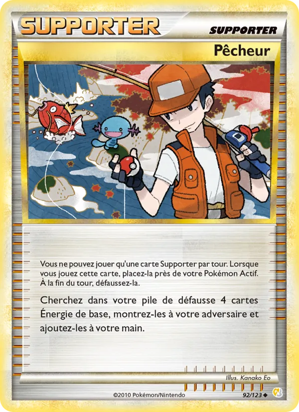 Carte Pêcheur de l'extension HeartGold SoulSilver, numéro 92/123
