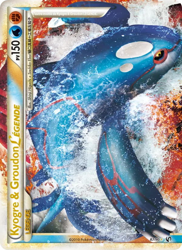 Carte Kyogre & Groudon LÉGENDE de l'extension Indomptable, numéro 87/90