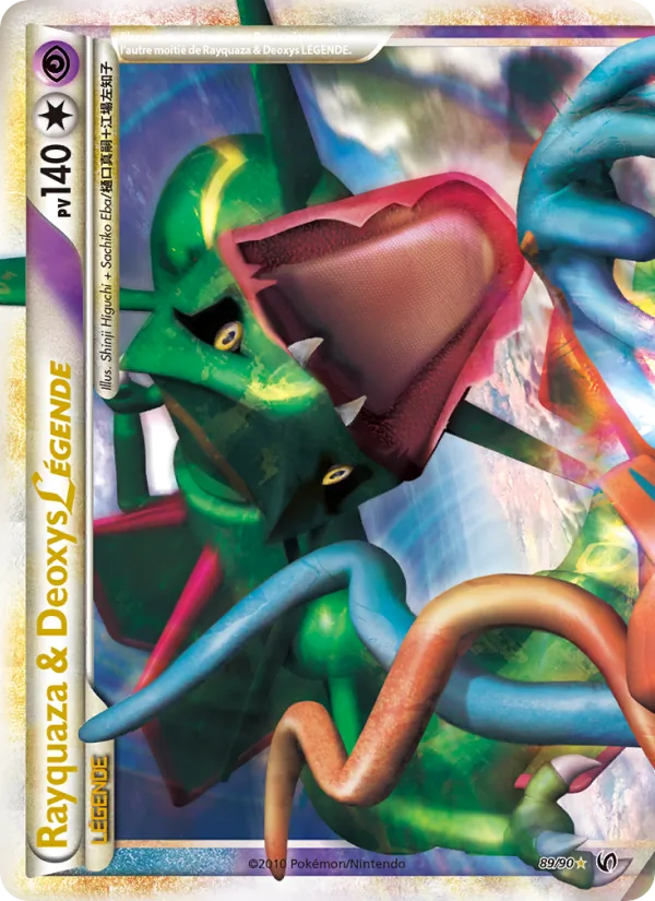 Carte Rayquaza & Deoxys LÉGENDE de l'extension Indomptable, numéro 89/90