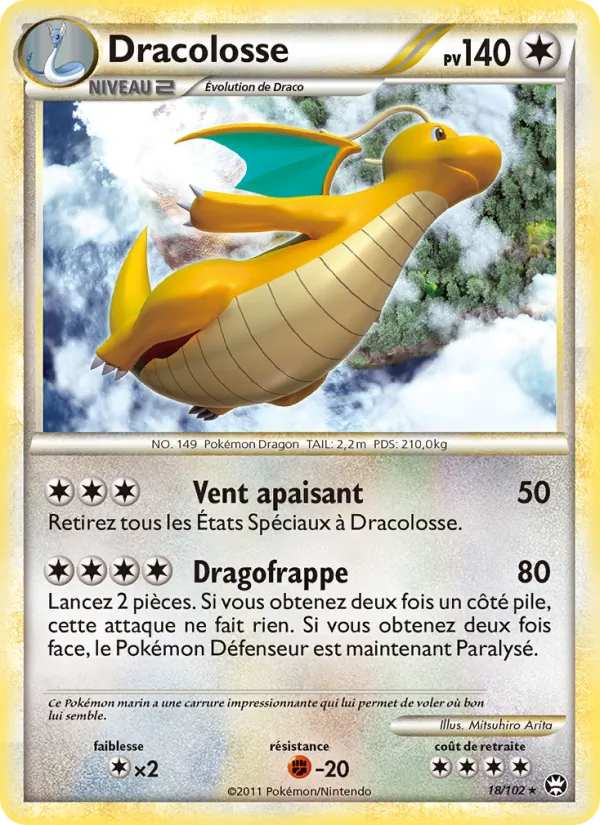 Carte Dracolosse de l'extension Triomphant, numéro 18/102
