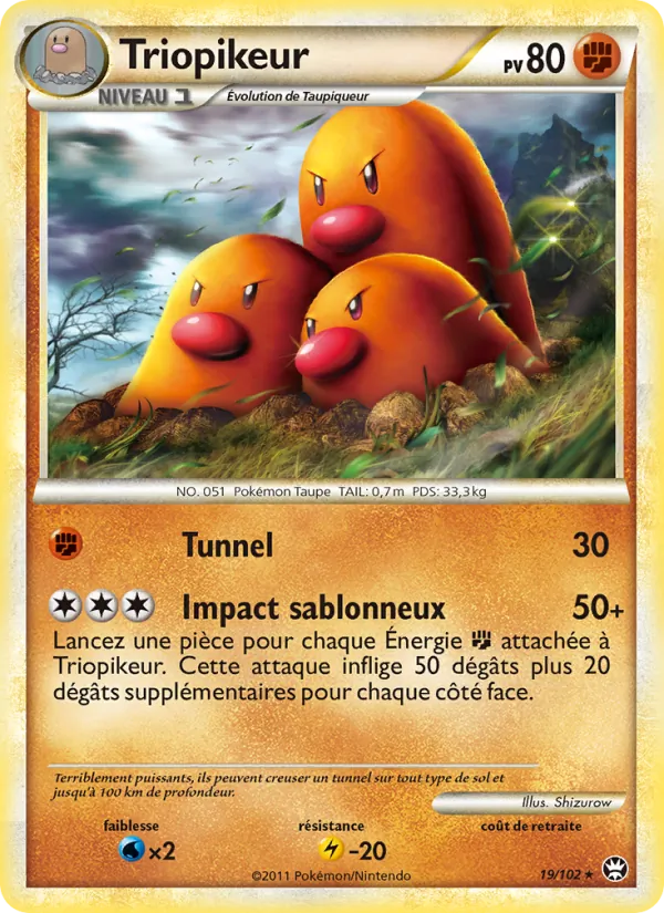 Carte Triopikeur de l'extension Triomphant, numéro 19/102