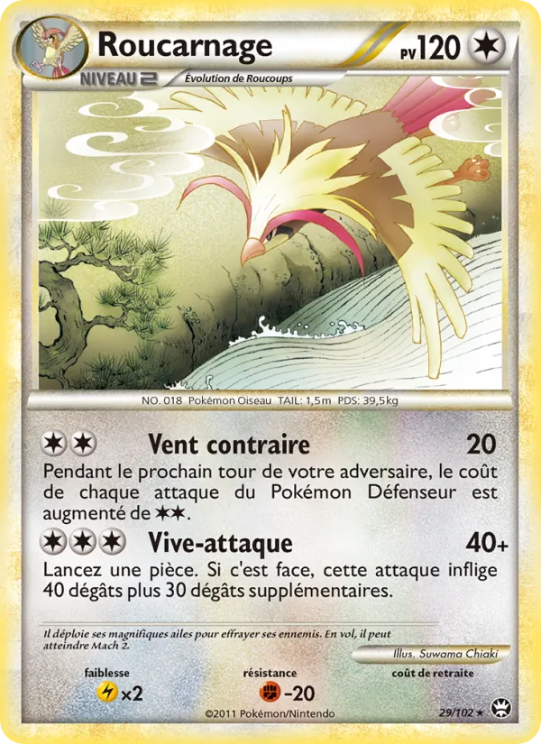 Carte Roucarnage de l'extension Triomphant, numéro 29/102
