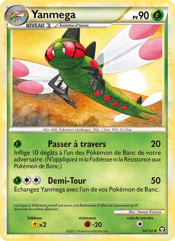 Carte Yanmega de l'extension Triomphant, numéro 54/102