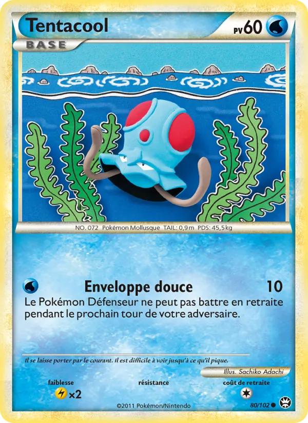 Carte Tentacool de l'extension Triomphant, numéro 80/102