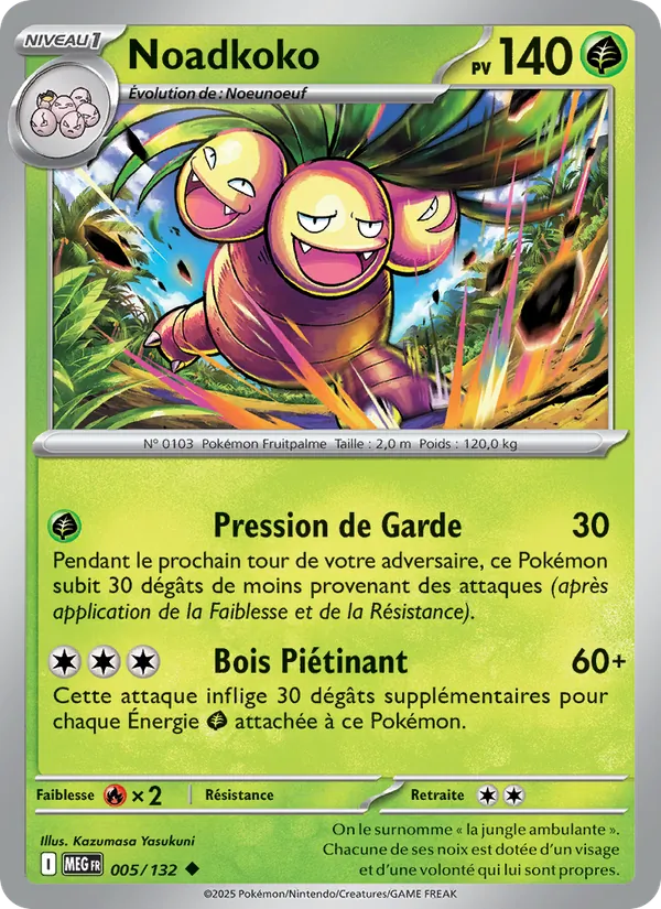 Carte Noadkoko de l'extension Méga-Évolution, numéro 005/132