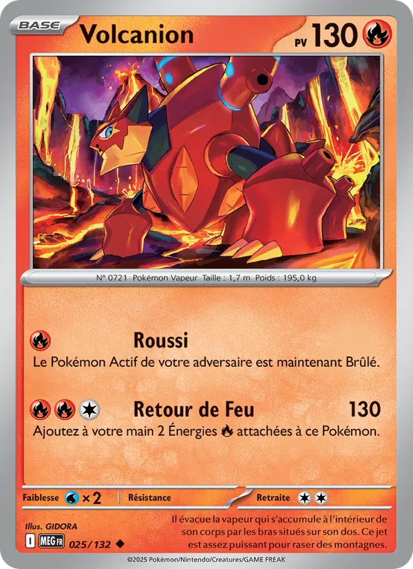 Carte Volcanion de l'extension Méga-Évolution, numéro 025/132