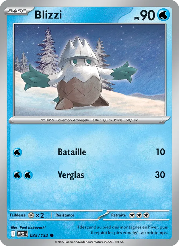 Carte Blizzi de l'extension Méga-Évolution, numéro 035/132