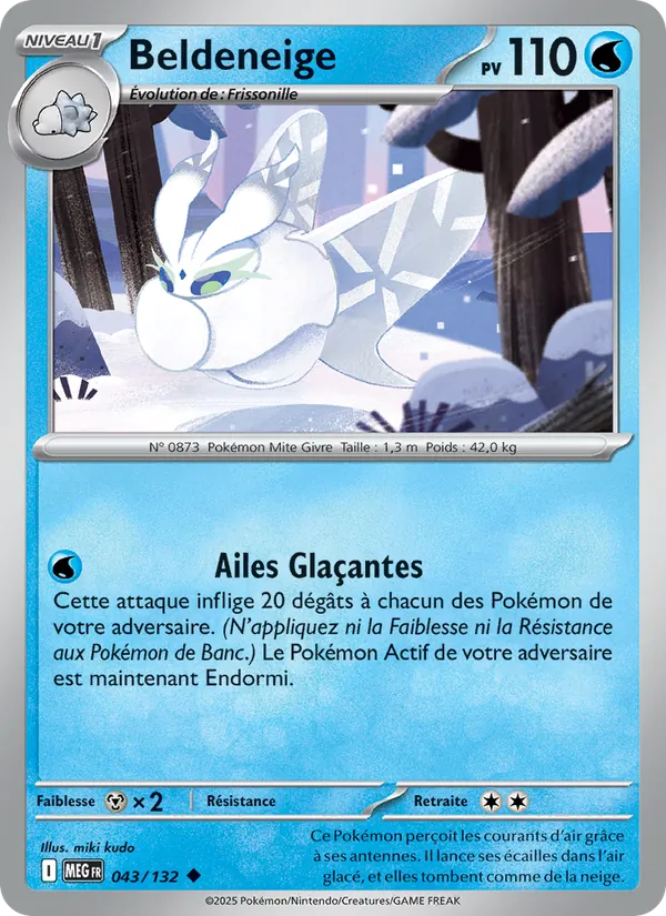 Carte Beldeneige de l'extension Méga-Évolution, numéro 043/132