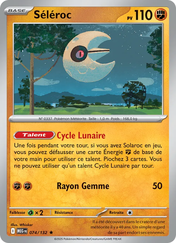 Carte Séléroc de l'extension Méga-Évolution, numéro 074/132