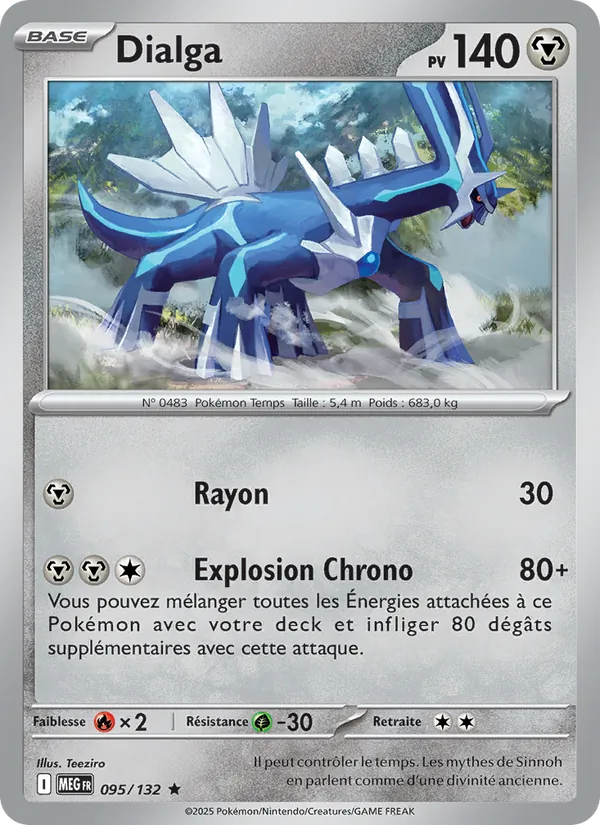 Carte Dialga de l'extension Méga-Évolution, numéro 095/132