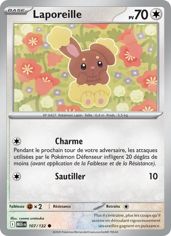 Carte Laporeille de l'extension Méga-Évolution, numéro 107/132