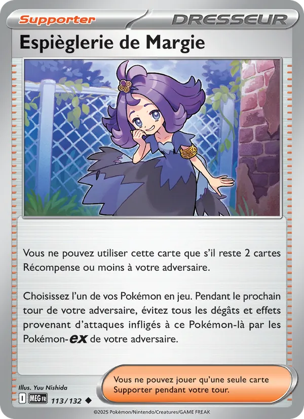 Carte Espièglerie de Margie de l'extension Méga-Évolution, numéro 113/132