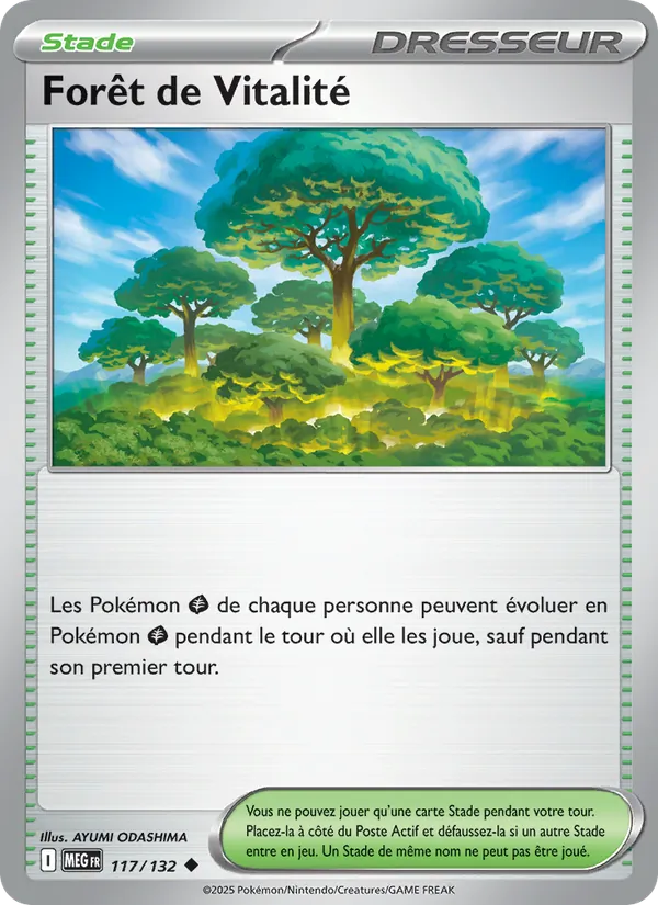 Carte Forêt de Vitalité de l'extension Méga-Évolution, numéro 117/132