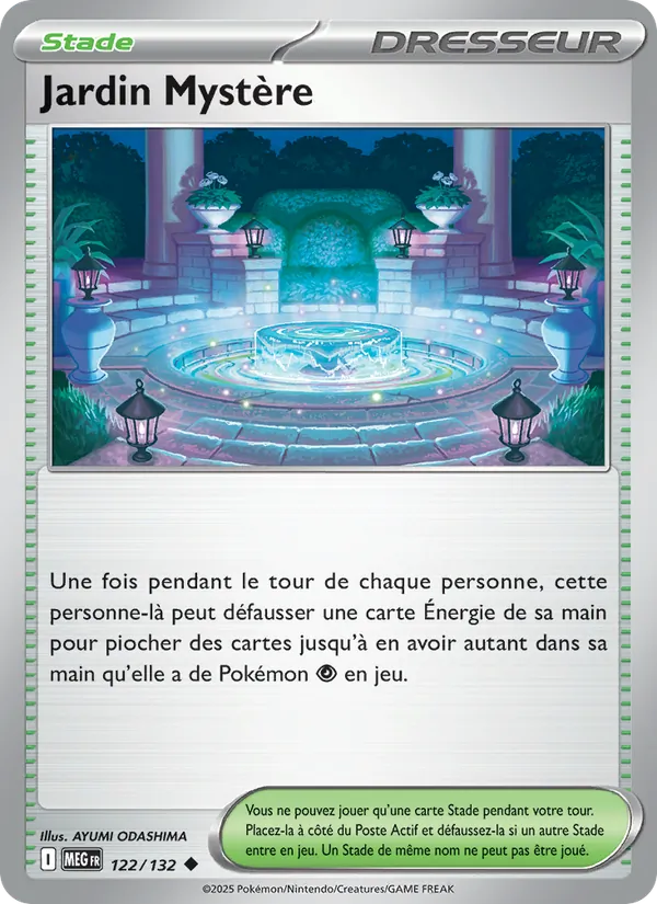Carte Jardin Mystère de l'extension Méga-Évolution, numéro 122/132