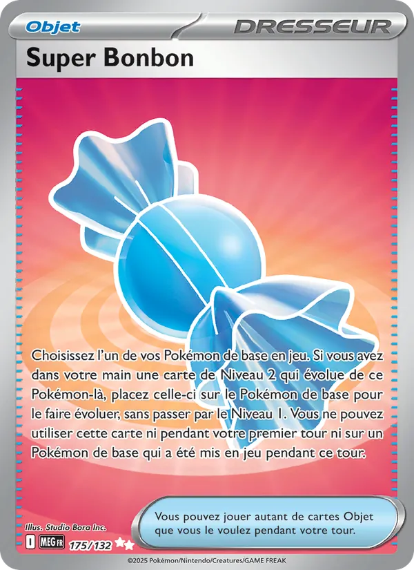 Carte Super Bonbon de l'extension Méga-Évolution, numéro 175/132