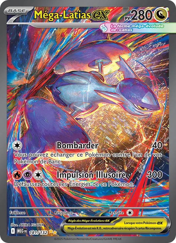 Carte Méga-Latias-ex de l'extension Méga-Évolution, numéro 181/132