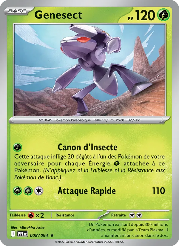 Carte Genesect de l'extension Flammes Fantasmagoriques, numéro 008/94