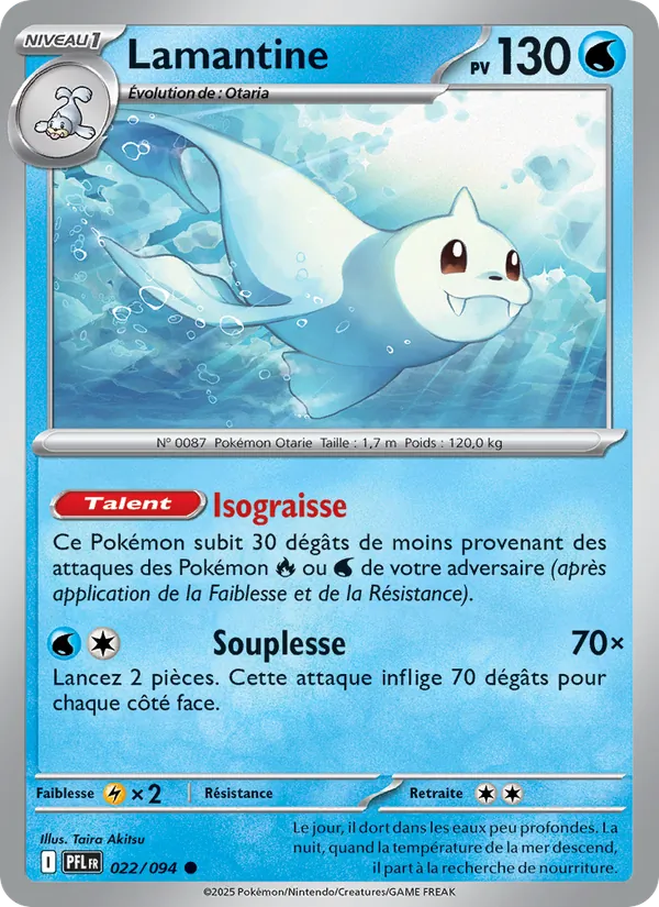 Carte Lamantine de l'extension Flammes Fantasmagoriques, numéro 022/94