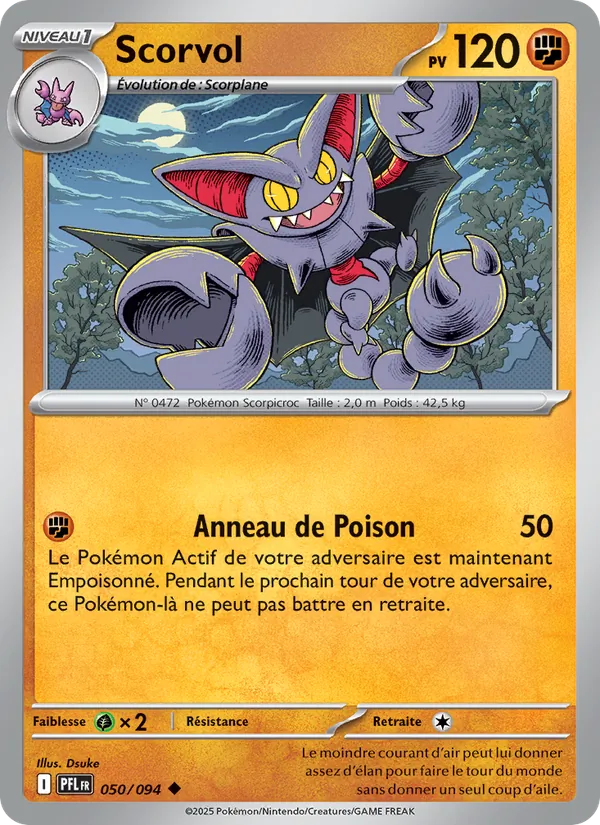 Carte Scorvol de l'extension Flammes Fantasmagoriques, numéro 050/94