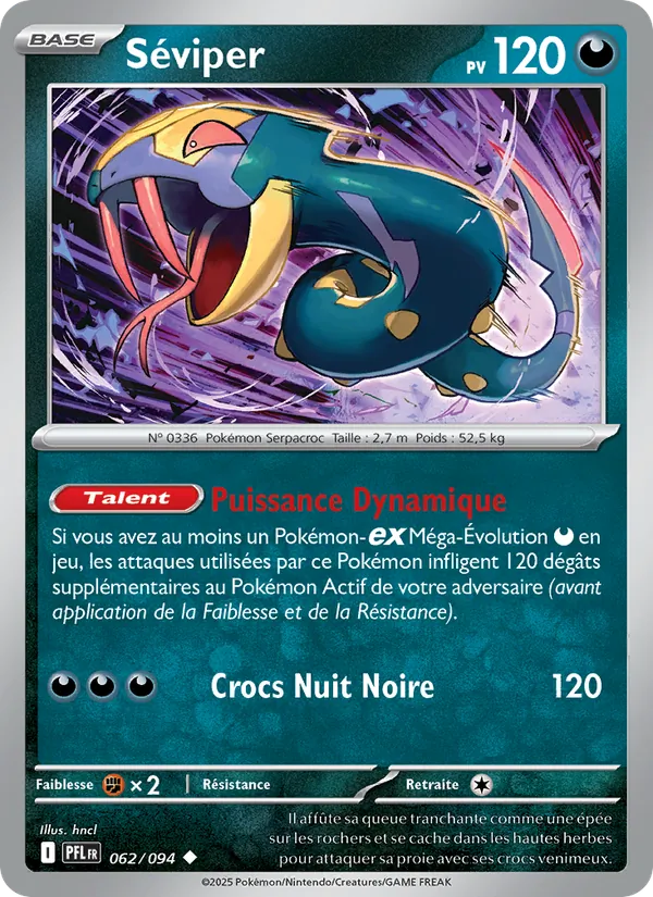 Carte Séviper de l'extension Flammes Fantasmagoriques, numéro 062/94
