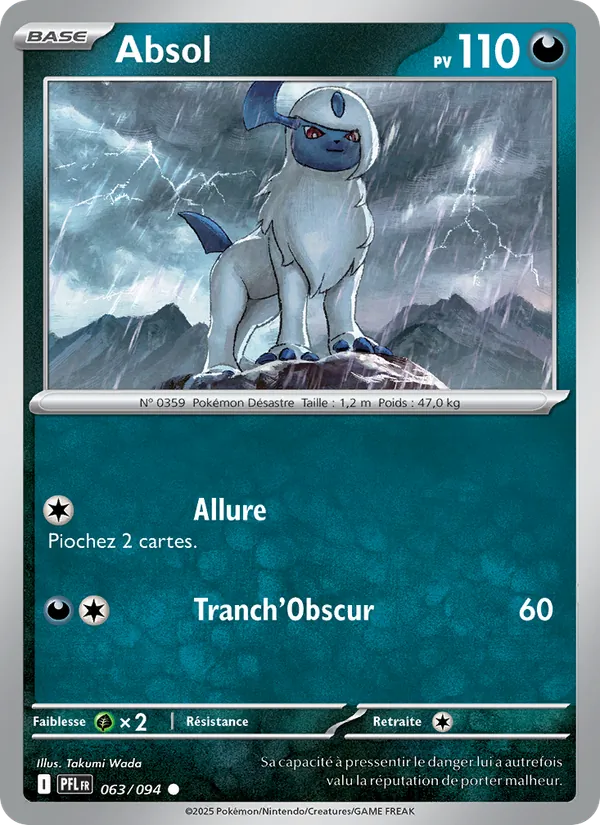 Carte Absol de l'extension Flammes Fantasmagoriques, numéro 063/94